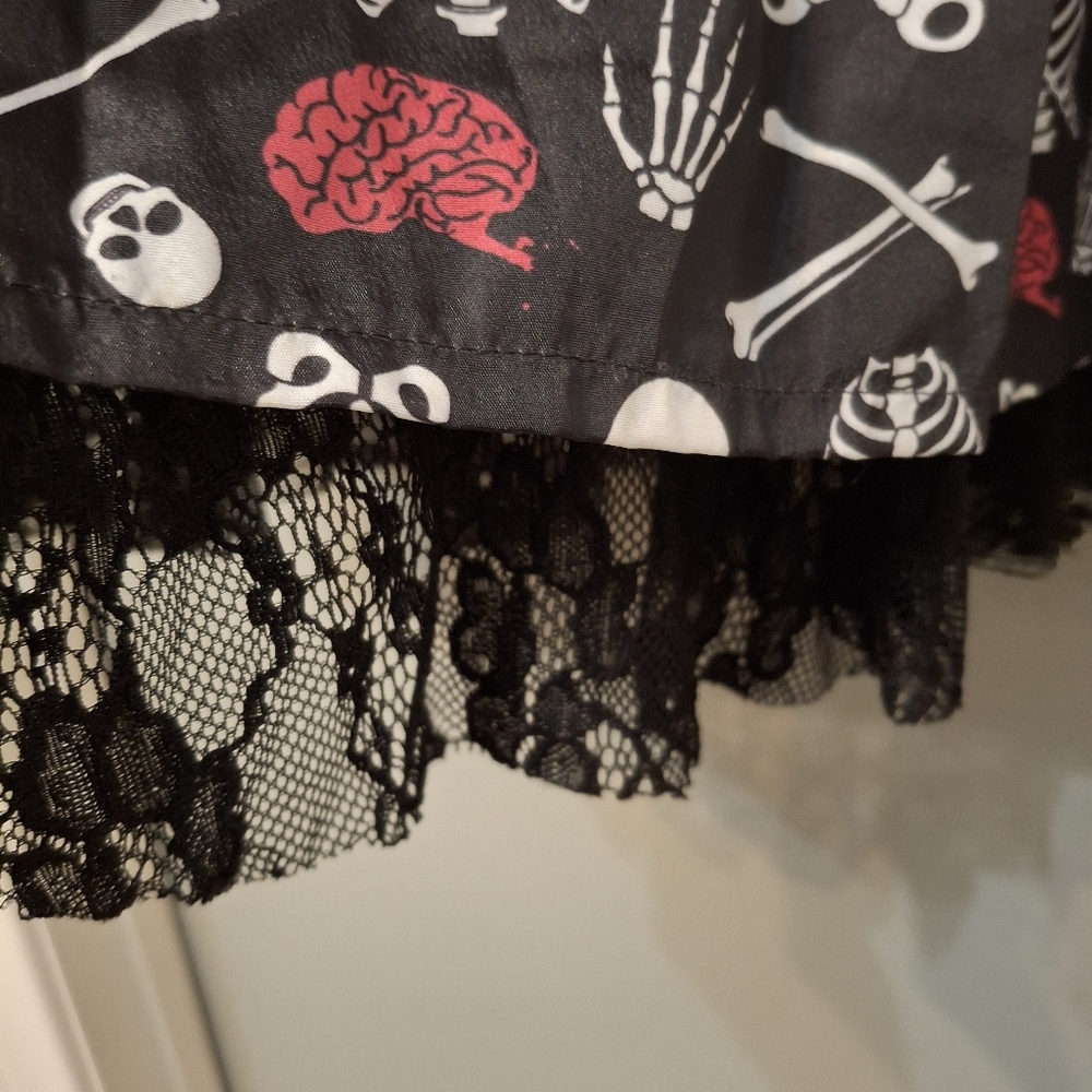 Too Fast Anatomy Ribcage Bones Skeleton Dress - Picture 6 of 11